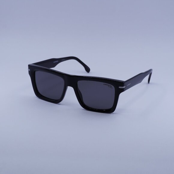 CARRERA 305/S 0807 M9 Sunglasses Black Square Frame, Grey Polarized Lenses - Picture 1 of 13